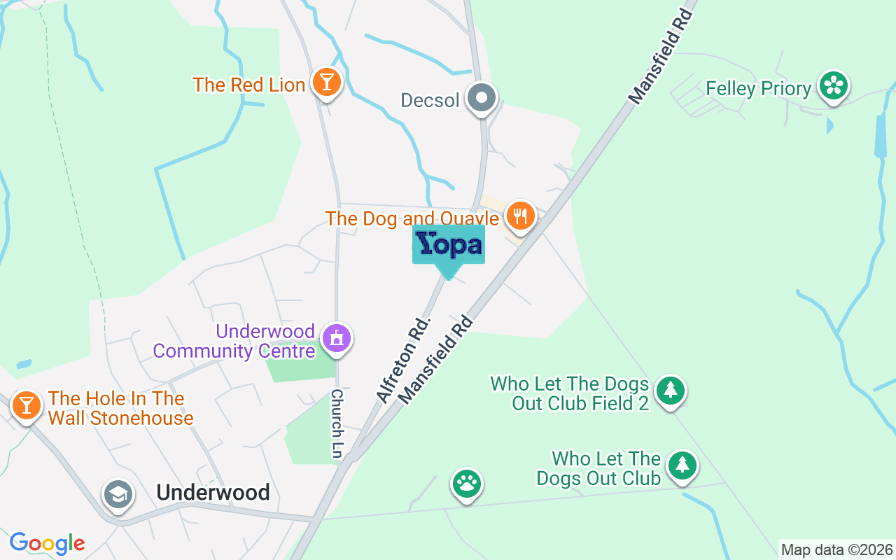 Map showing the location of NG16 5GB