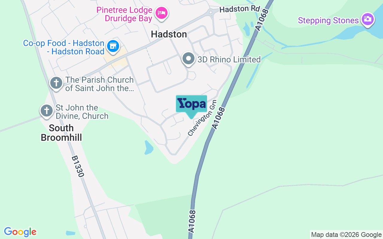 Map showing the location of NE65 9AX