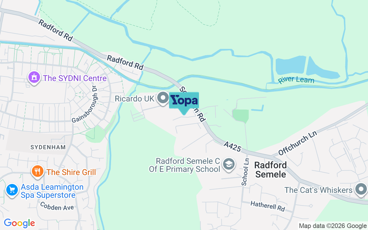 Map showing the location of CV31 1ED