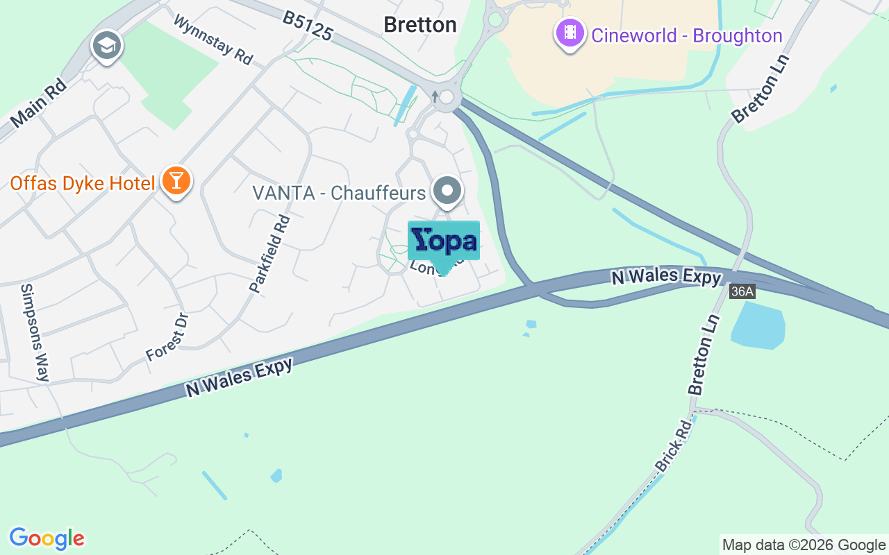 Map showing the location of CH4 0FQ