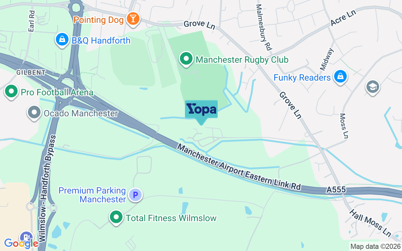 Map showing the location of SK8 7NN