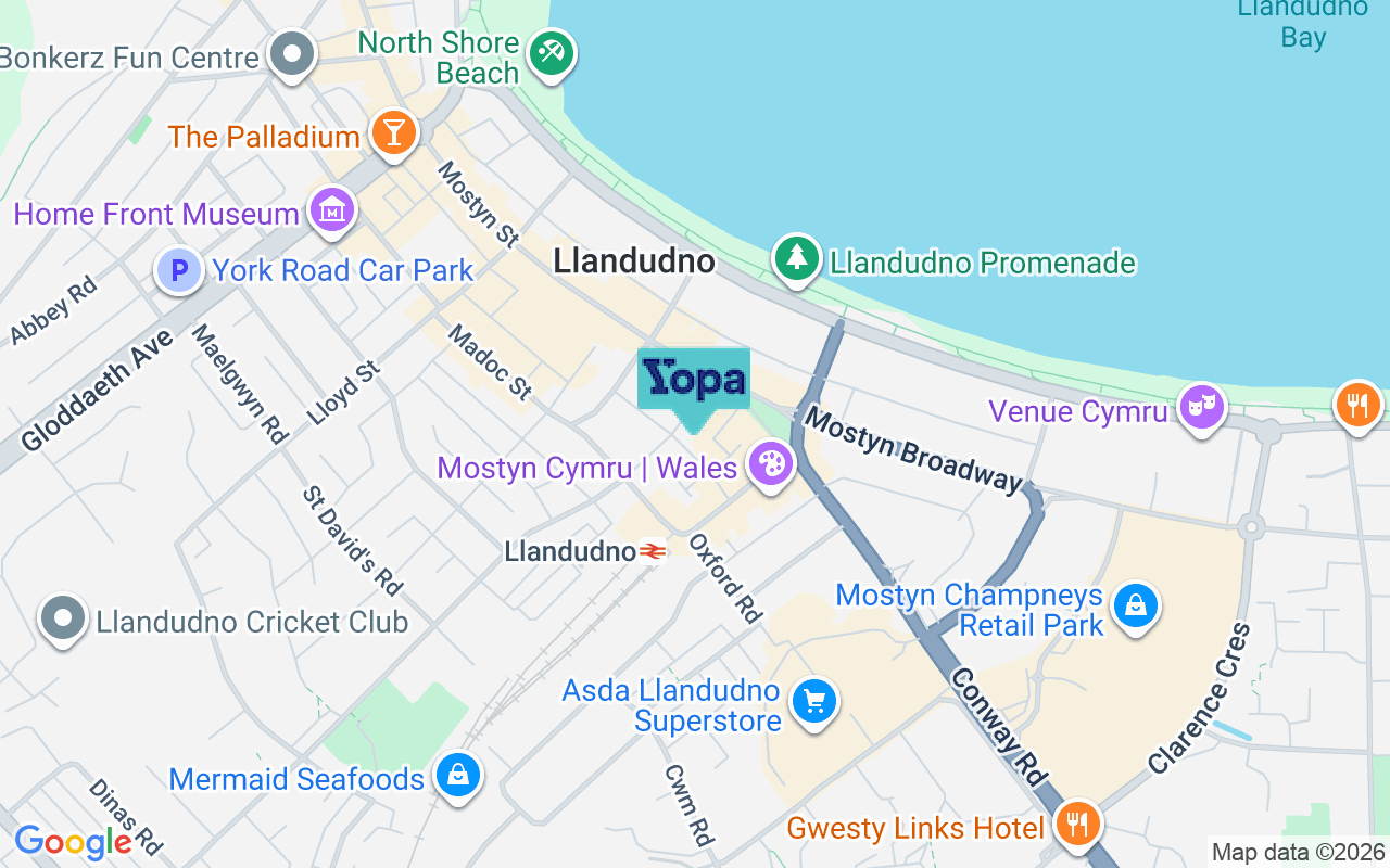 Map showing the location of LL30 2PY