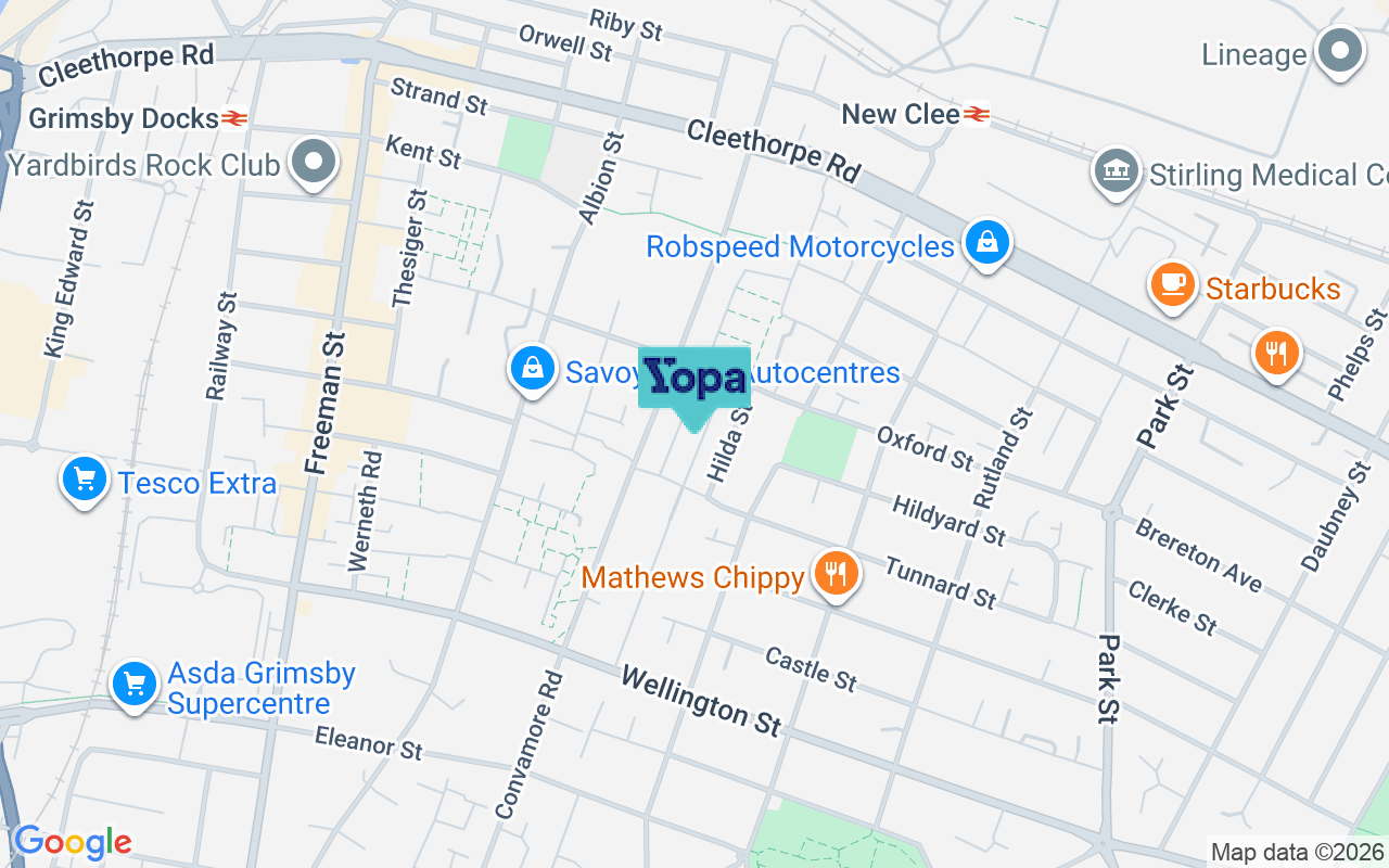 Map showing the location of DN32 7PP