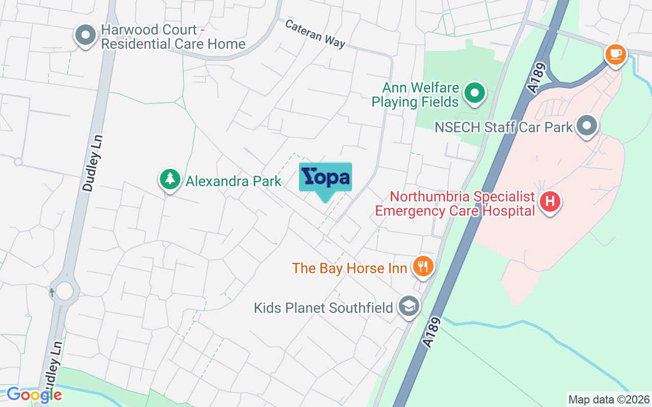 Map showing the location of NE23 6FD