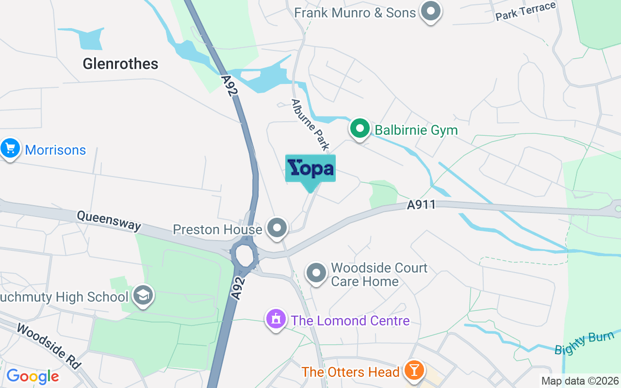 Map showing the location of KY7 5RD
