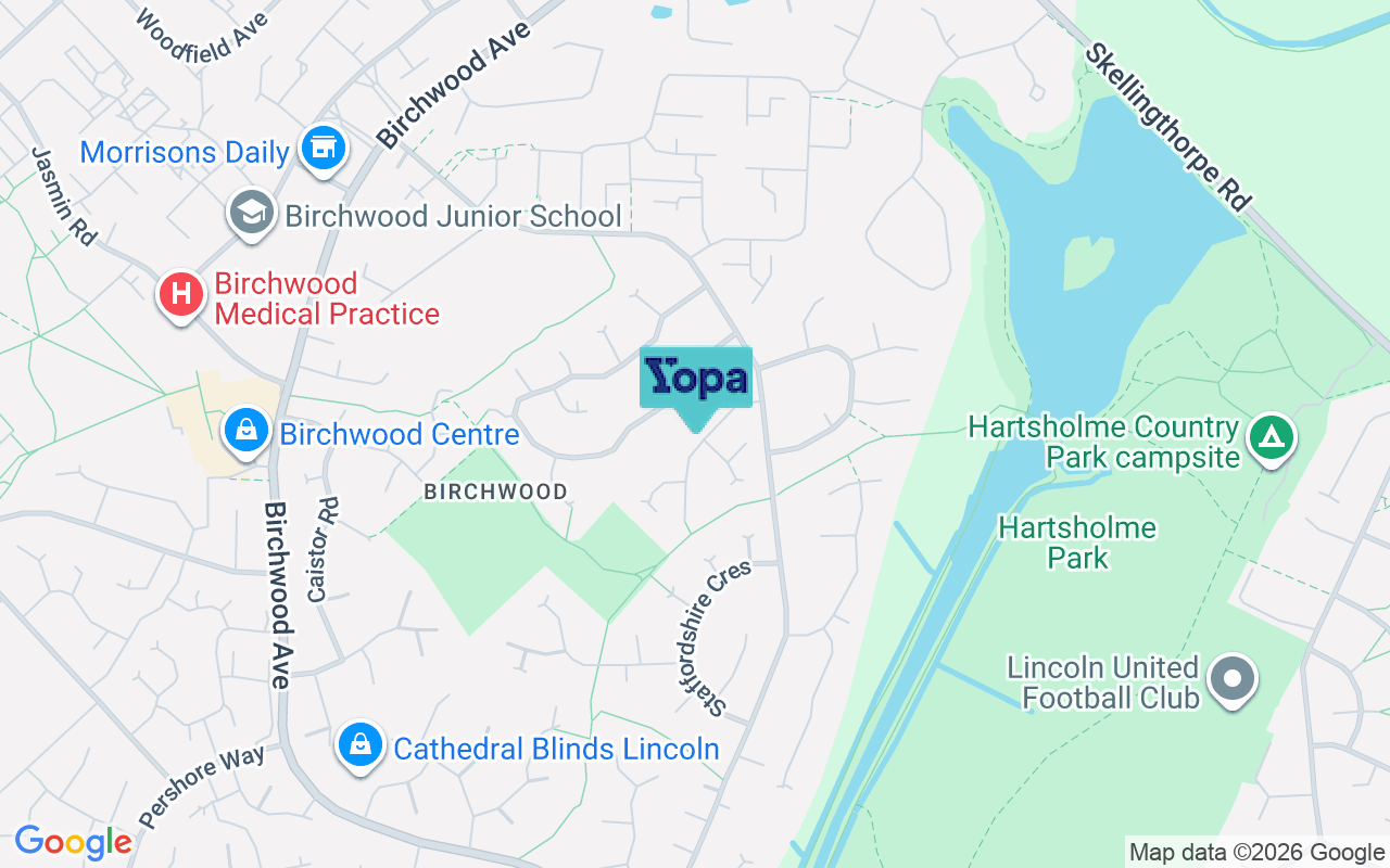 Map showing the location of LN6 0RD