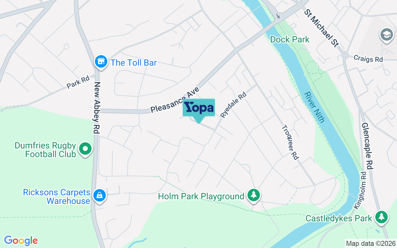 Map showing the location of DG2 7JS