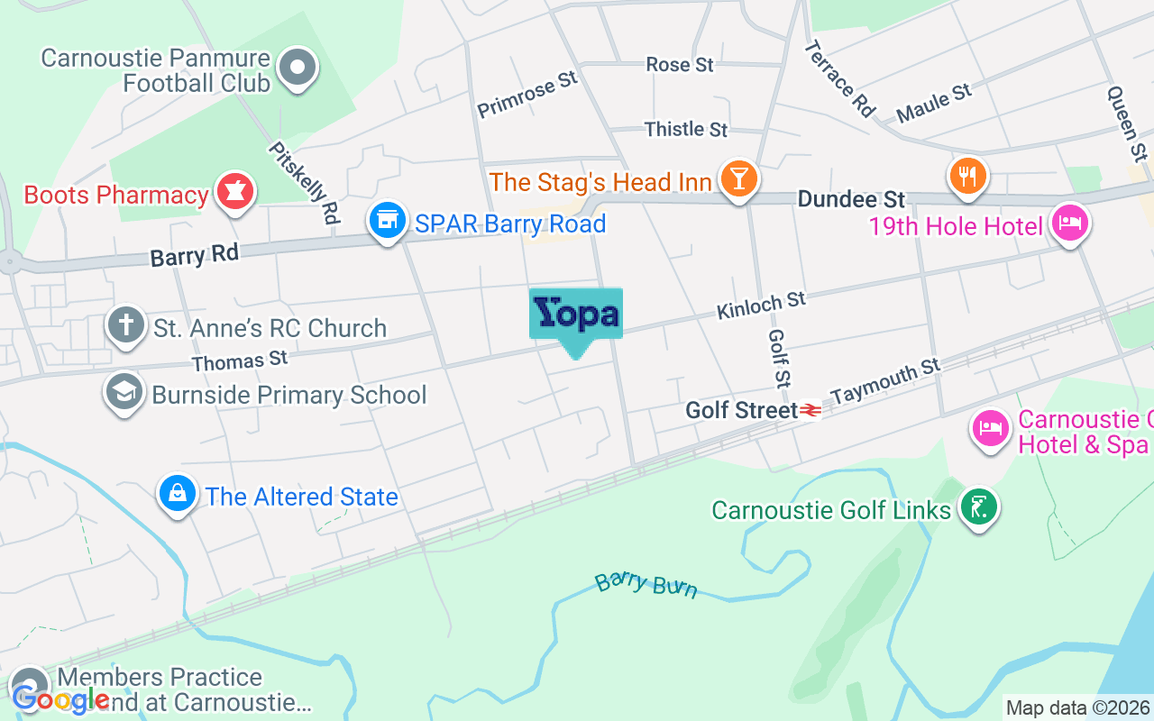 Map showing the location of DD7 7HE