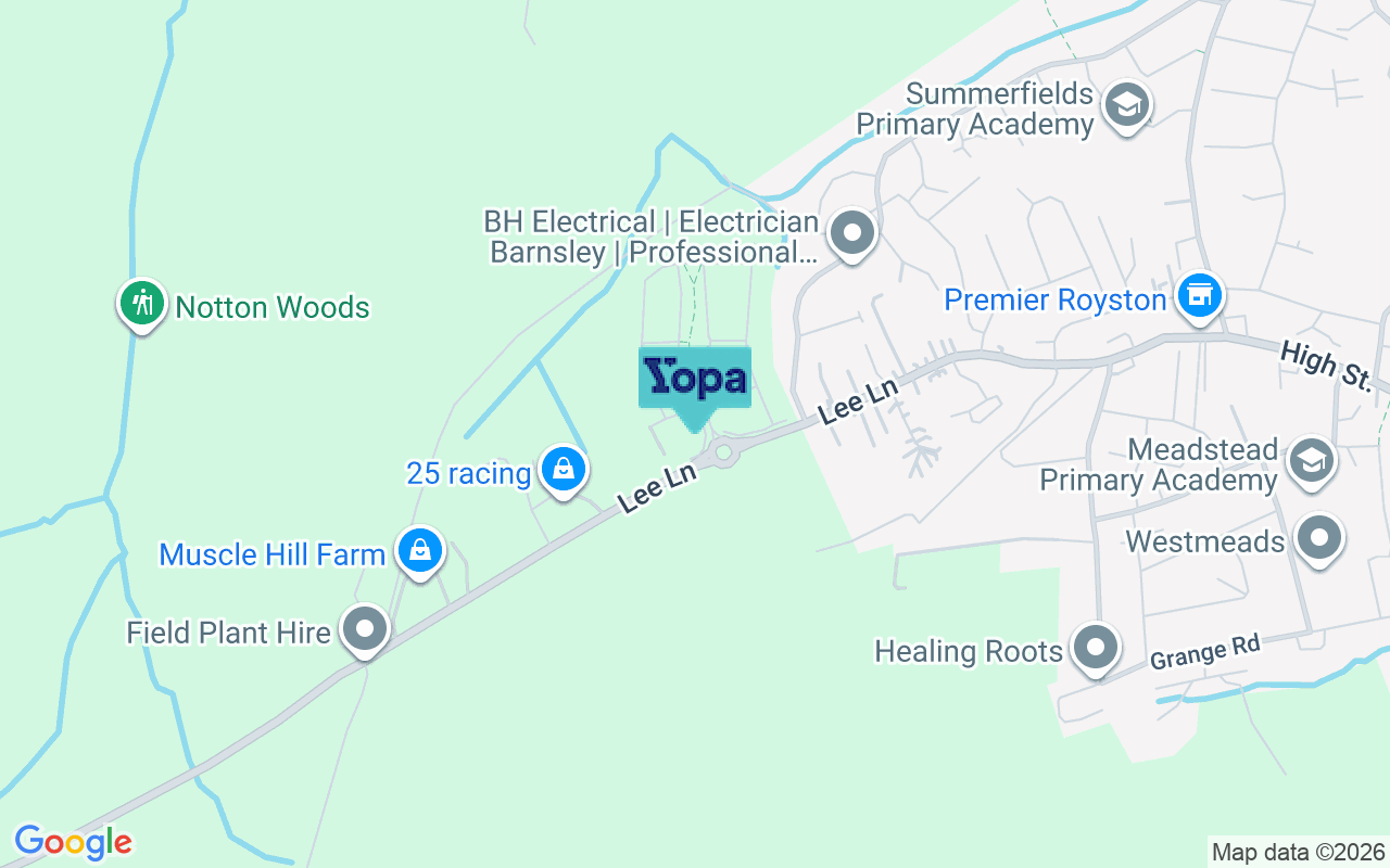 Map showing the location of S71 4GG