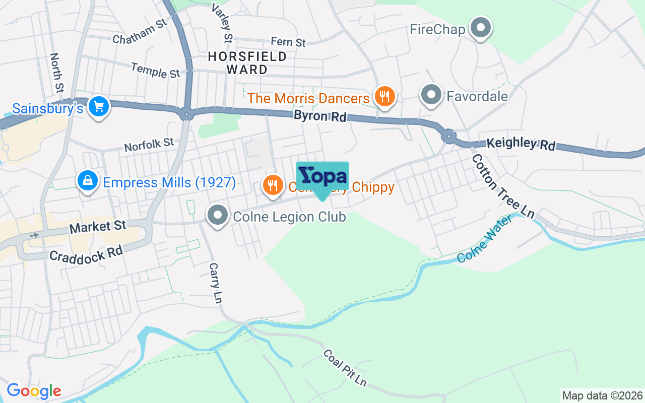 Map showing the location of BB8 0PH