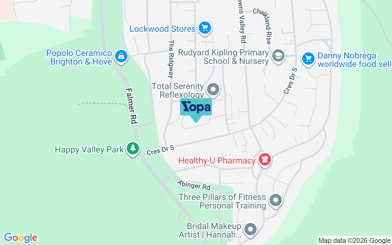Map showing the location of BN2 6RT