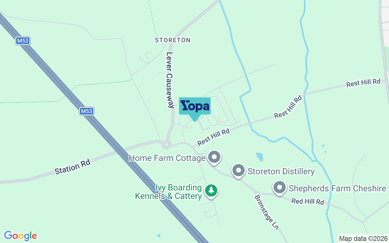 Map showing the location of CH63 6AA