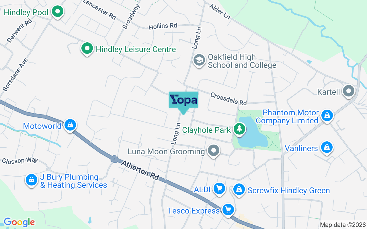 Map showing the location of WN2 4QL