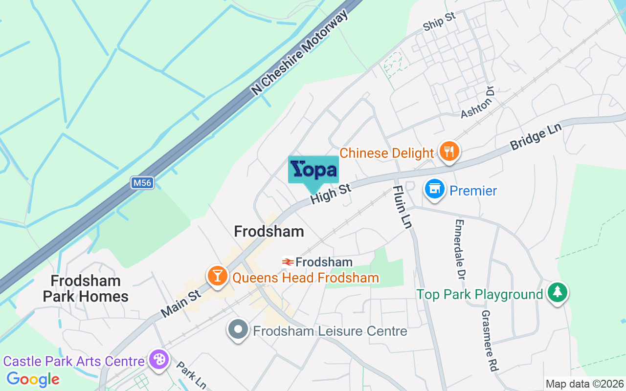 Map showing the location of WA6 7AN