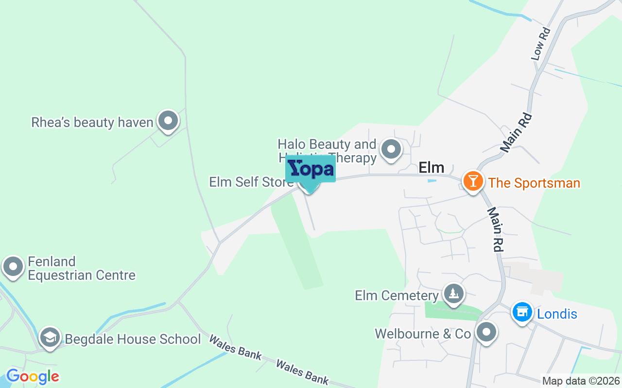 Map showing the location of PE14 0BE
