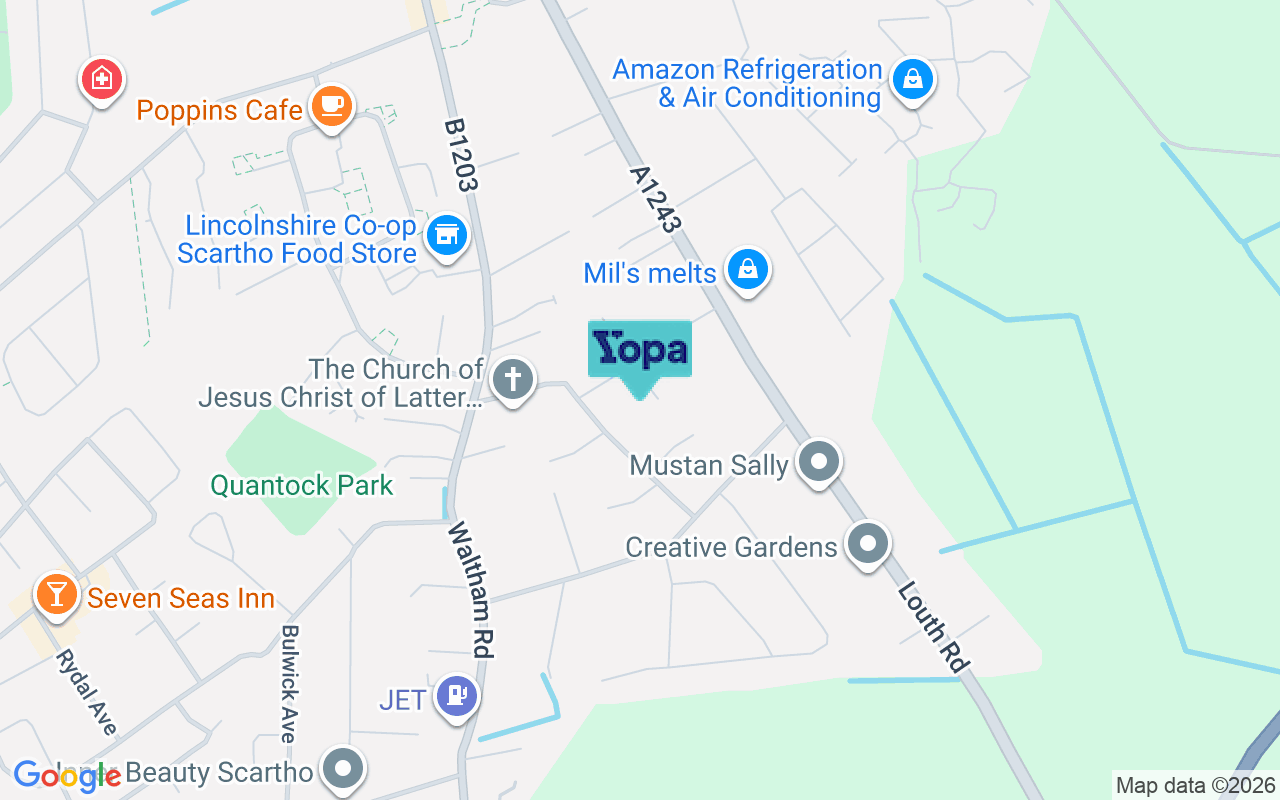 Map showing the location of DN33 2LH