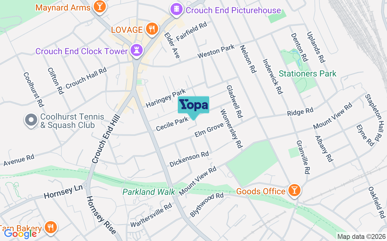 Map showing the location of N8 9AX