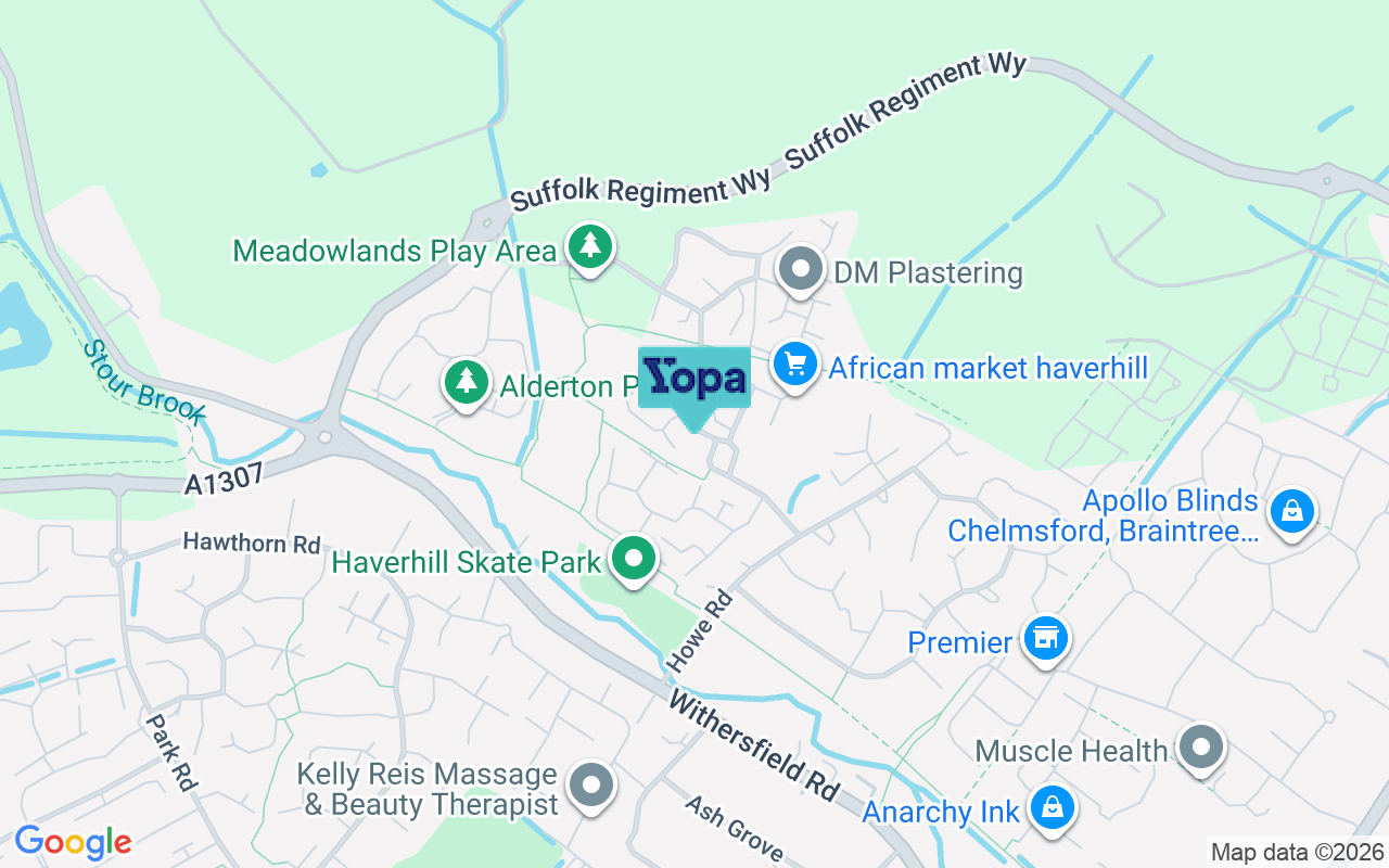 Map showing the location of CB9 9SD