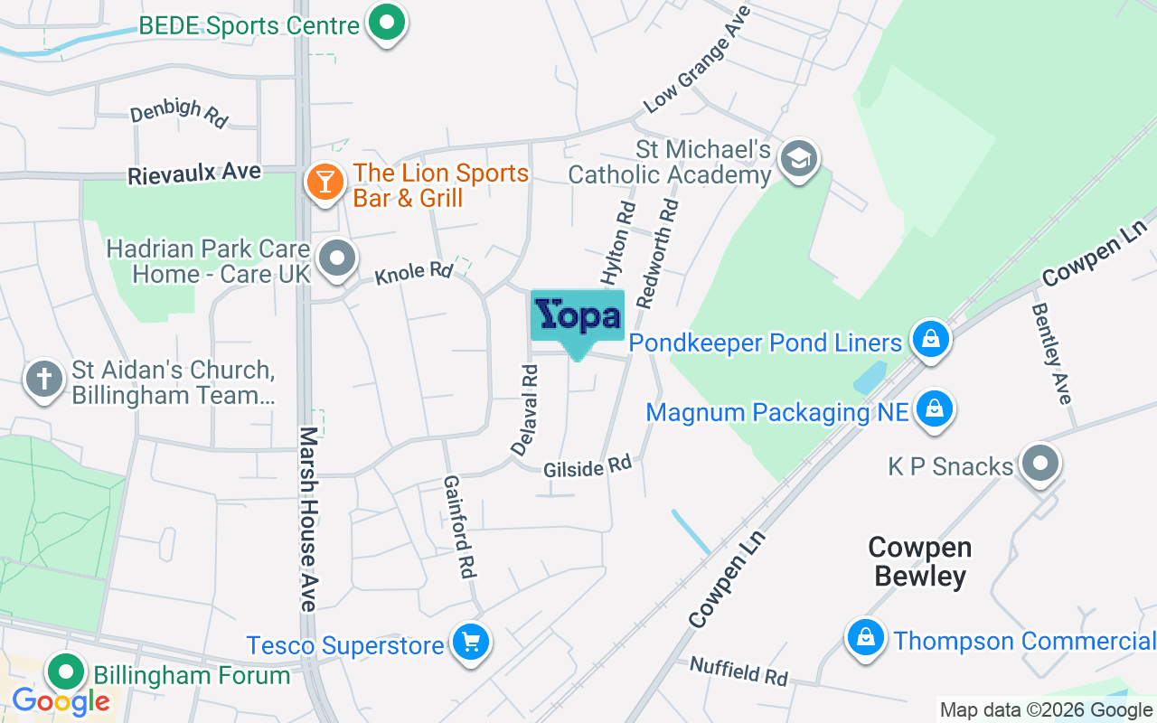 Map showing the location of TS23 3JX