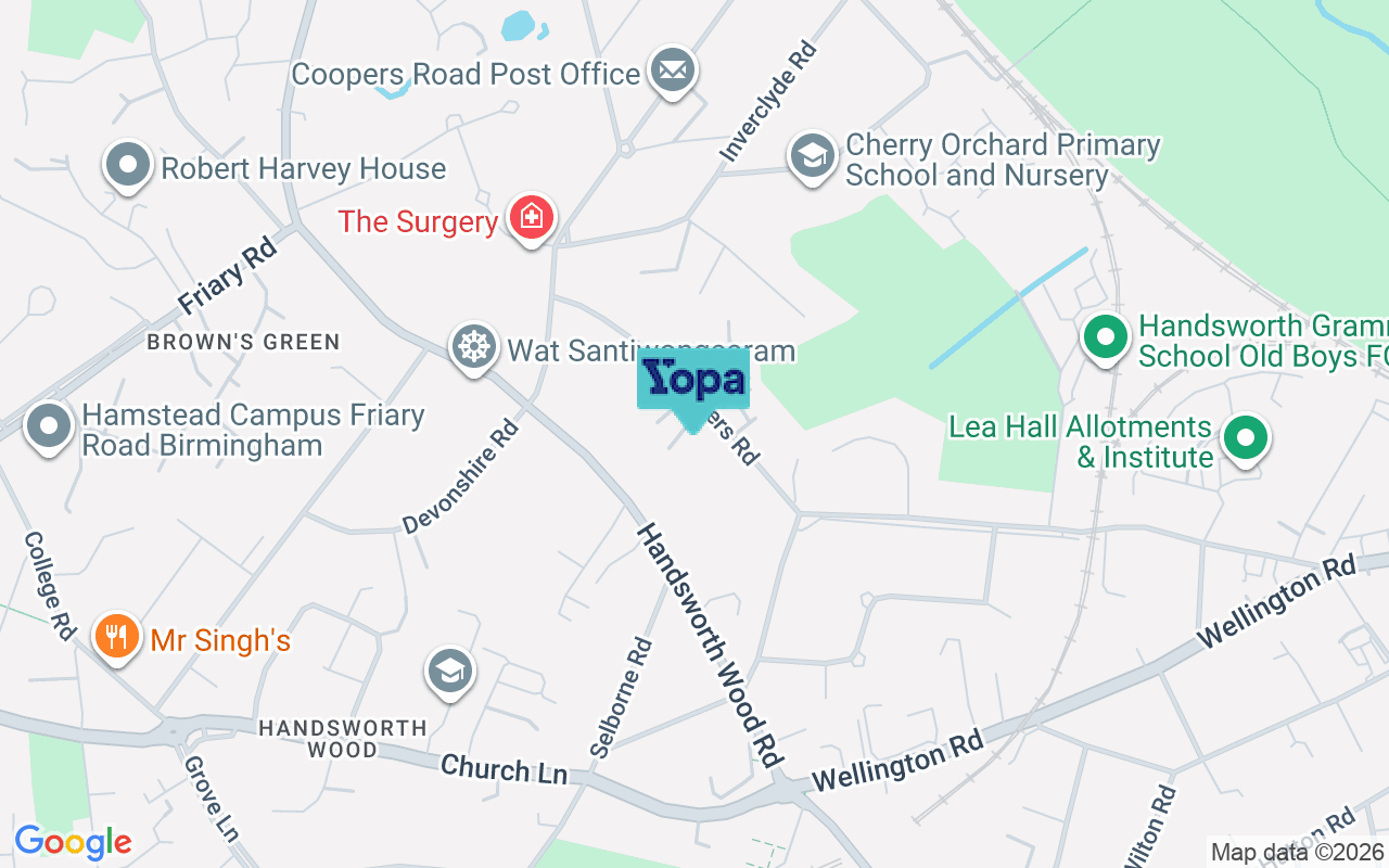 Map showing the location of B20 2NZ