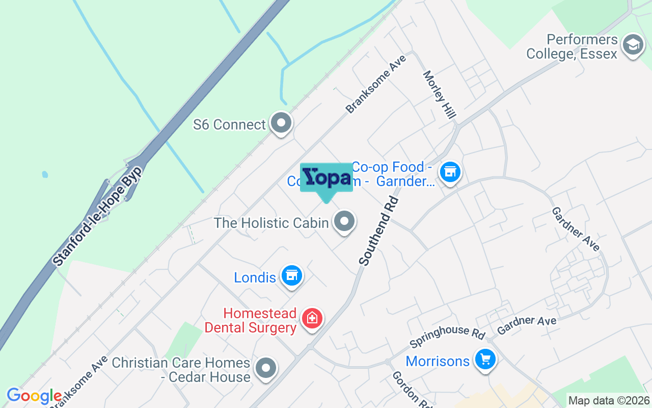 Map showing the location of SS17 8HH