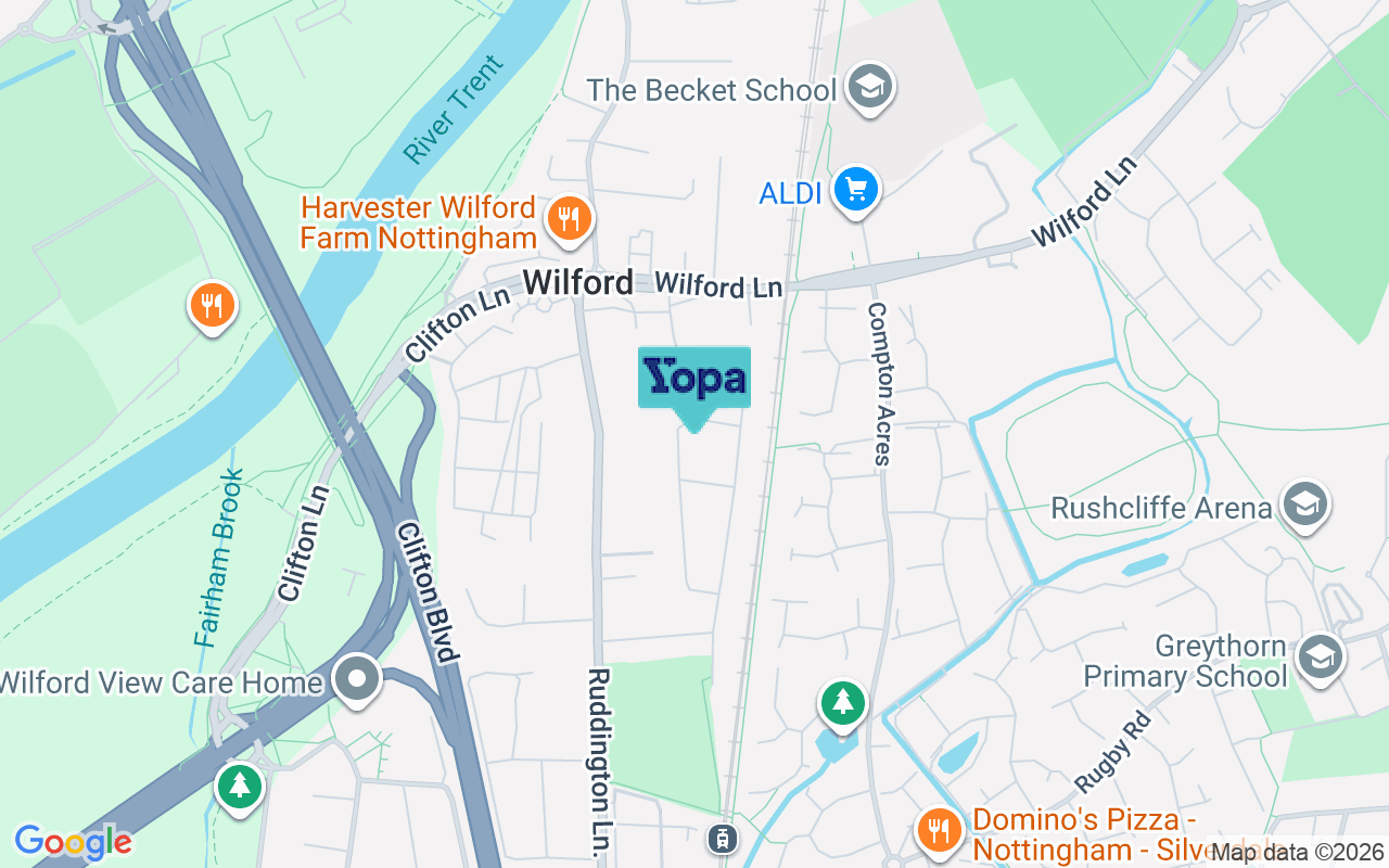 Map showing the location of NG11 7BX
