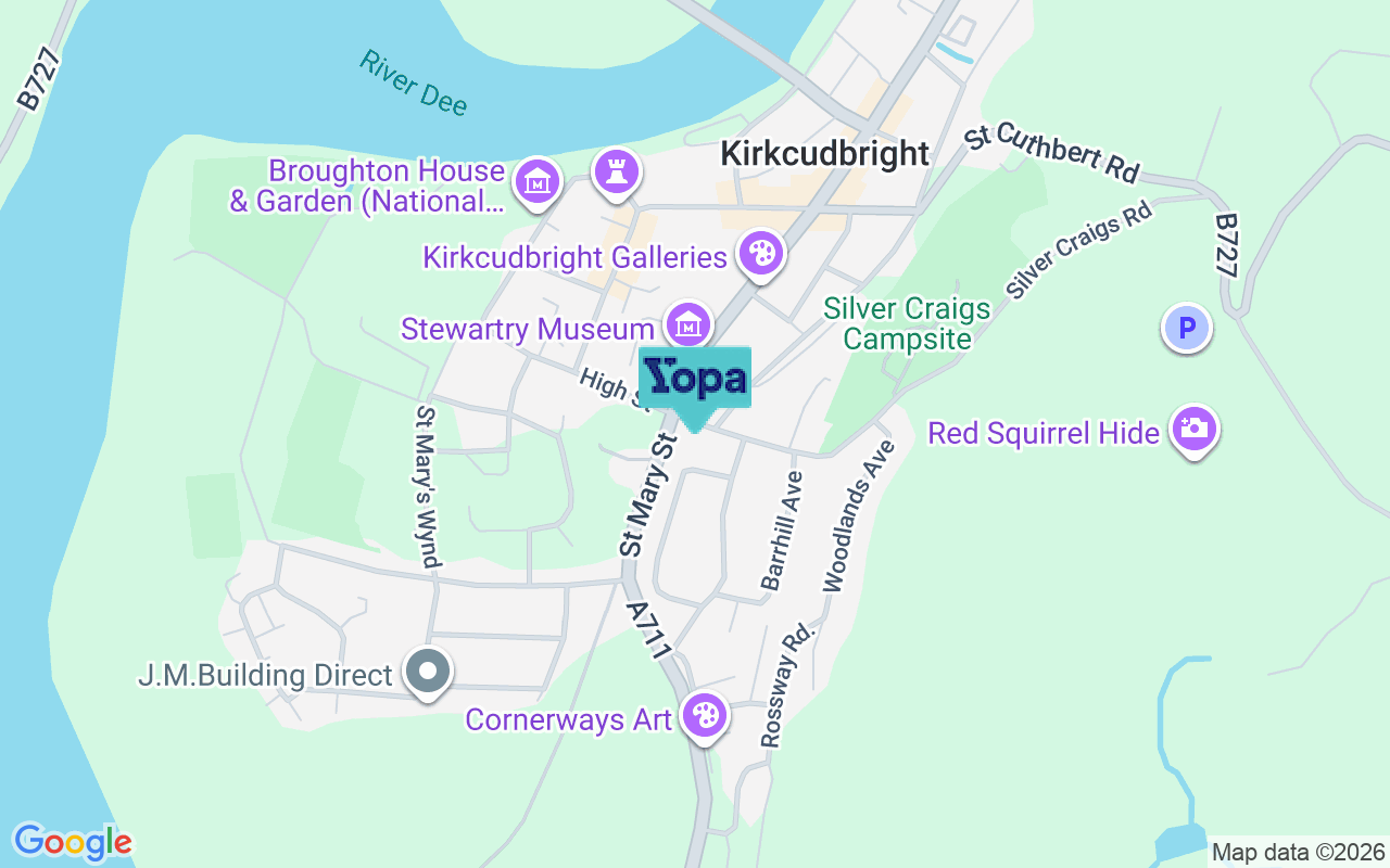 Map showing the location of DG6 4BB