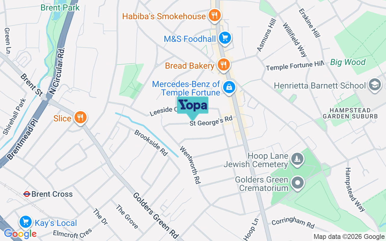 Map showing the location of NW11 0LR