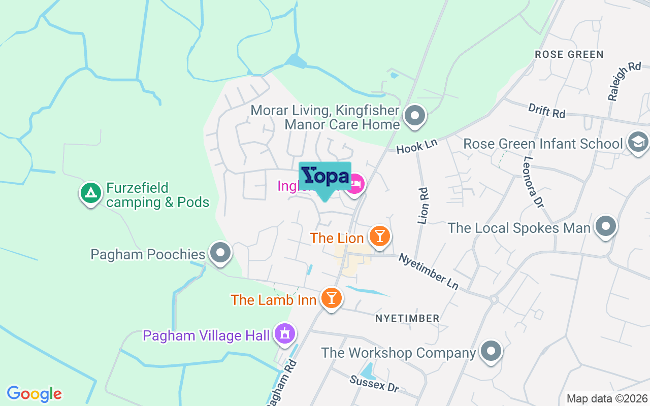 Map showing the location of PO21 3FL