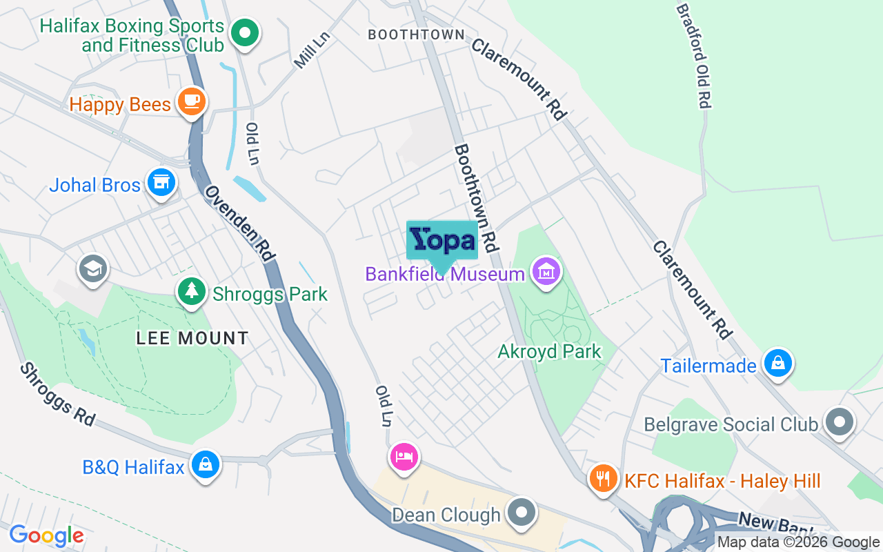 Map showing the location of HX3 6LT