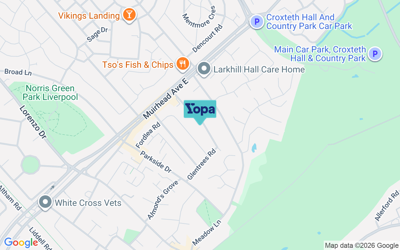 Map showing the location of L12 5JN