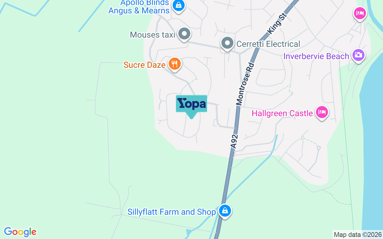 Map showing the location of DD10 0TY