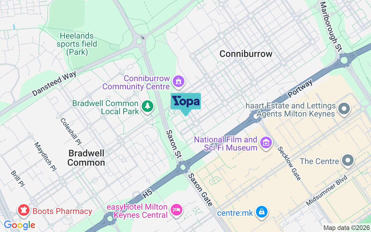 Map showing the location of MK14 7DB