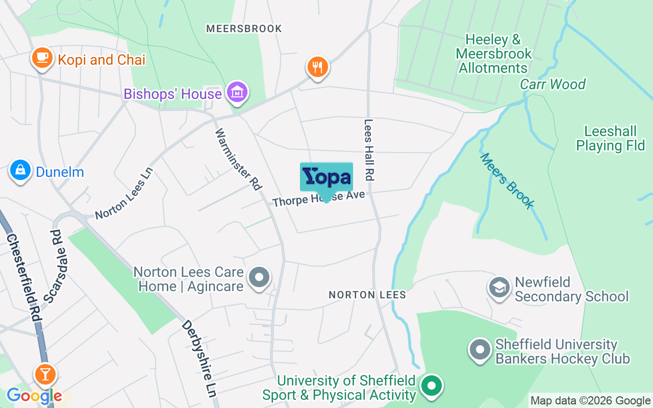 Map showing the location of S8 9NG