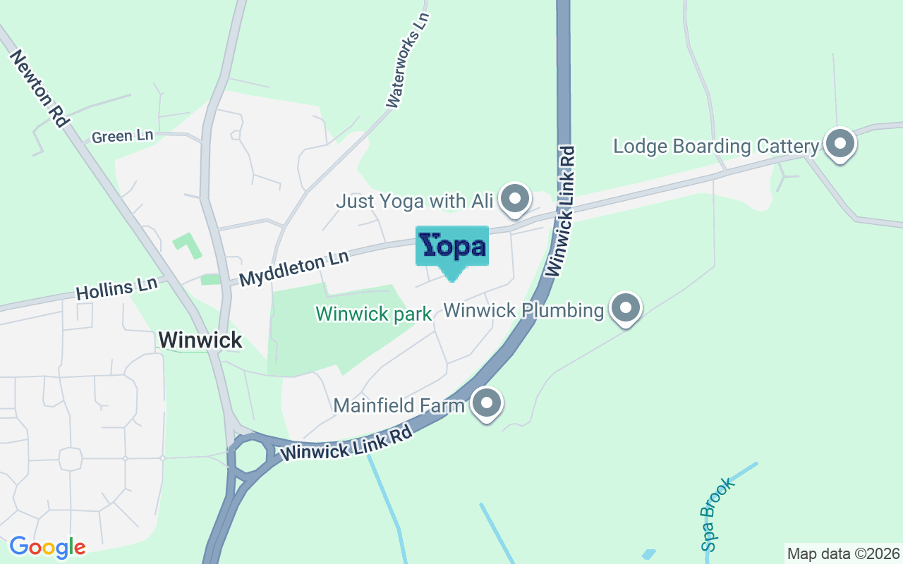 Map showing the location of WA2 8NH