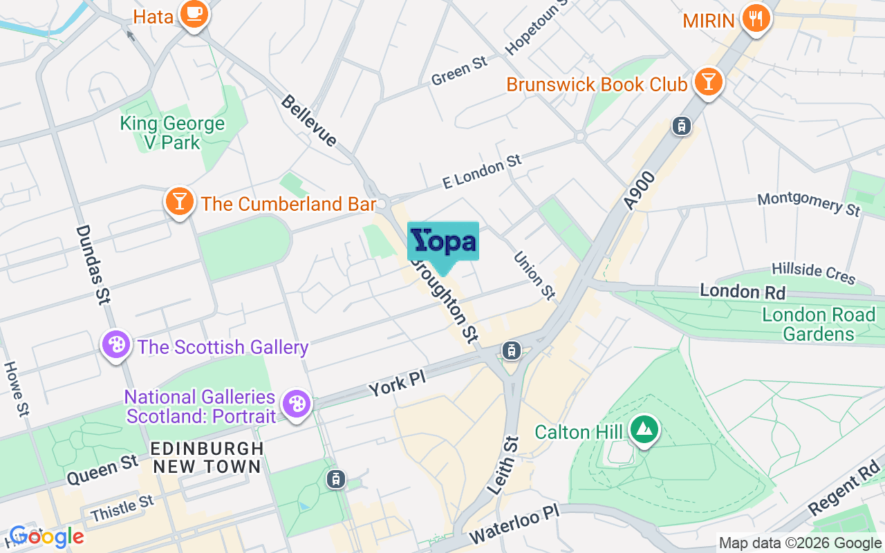 Map showing the location of EH1 3RJ