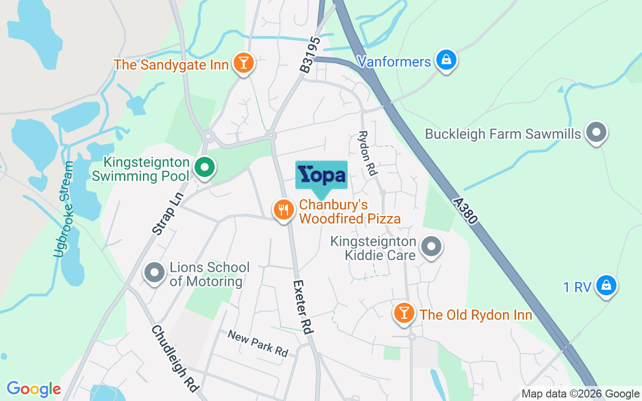 Map showing the location of TQ12 3NH