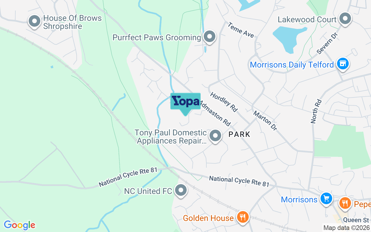 Map showing the location of TF1 3JE