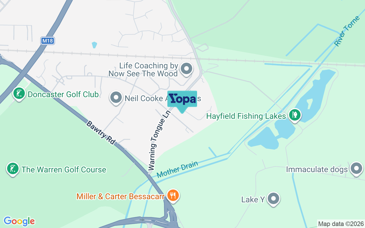 Map showing the location of DN4 6TD