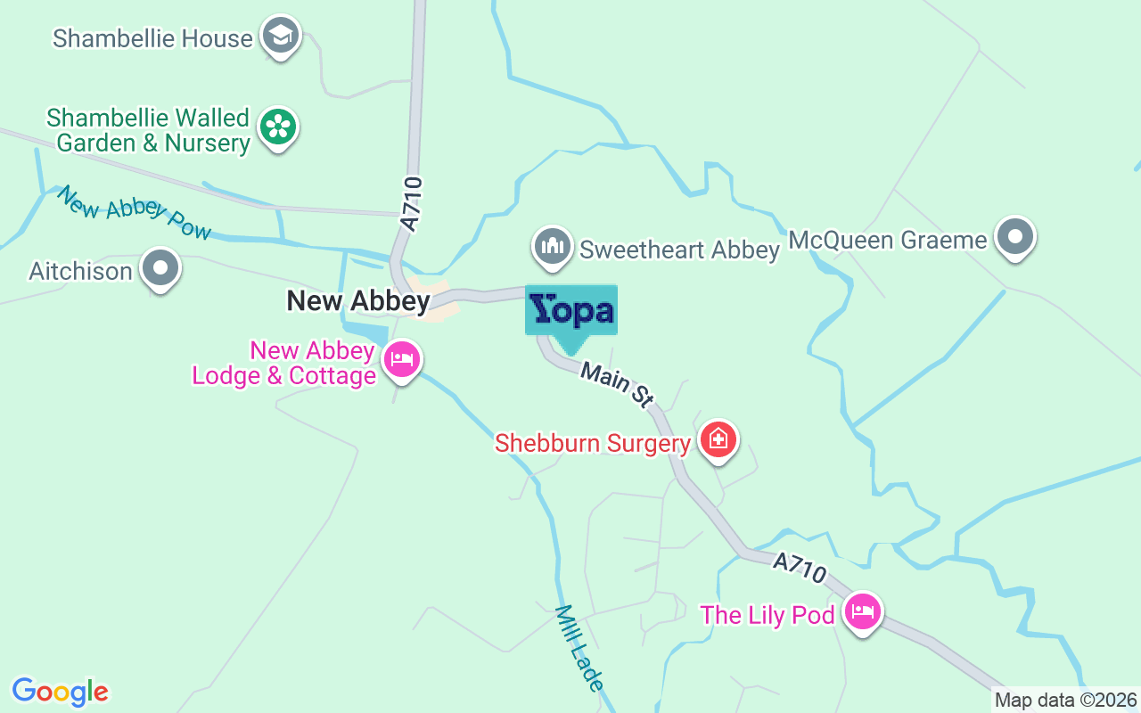 Map showing the location of DG2 8BY
