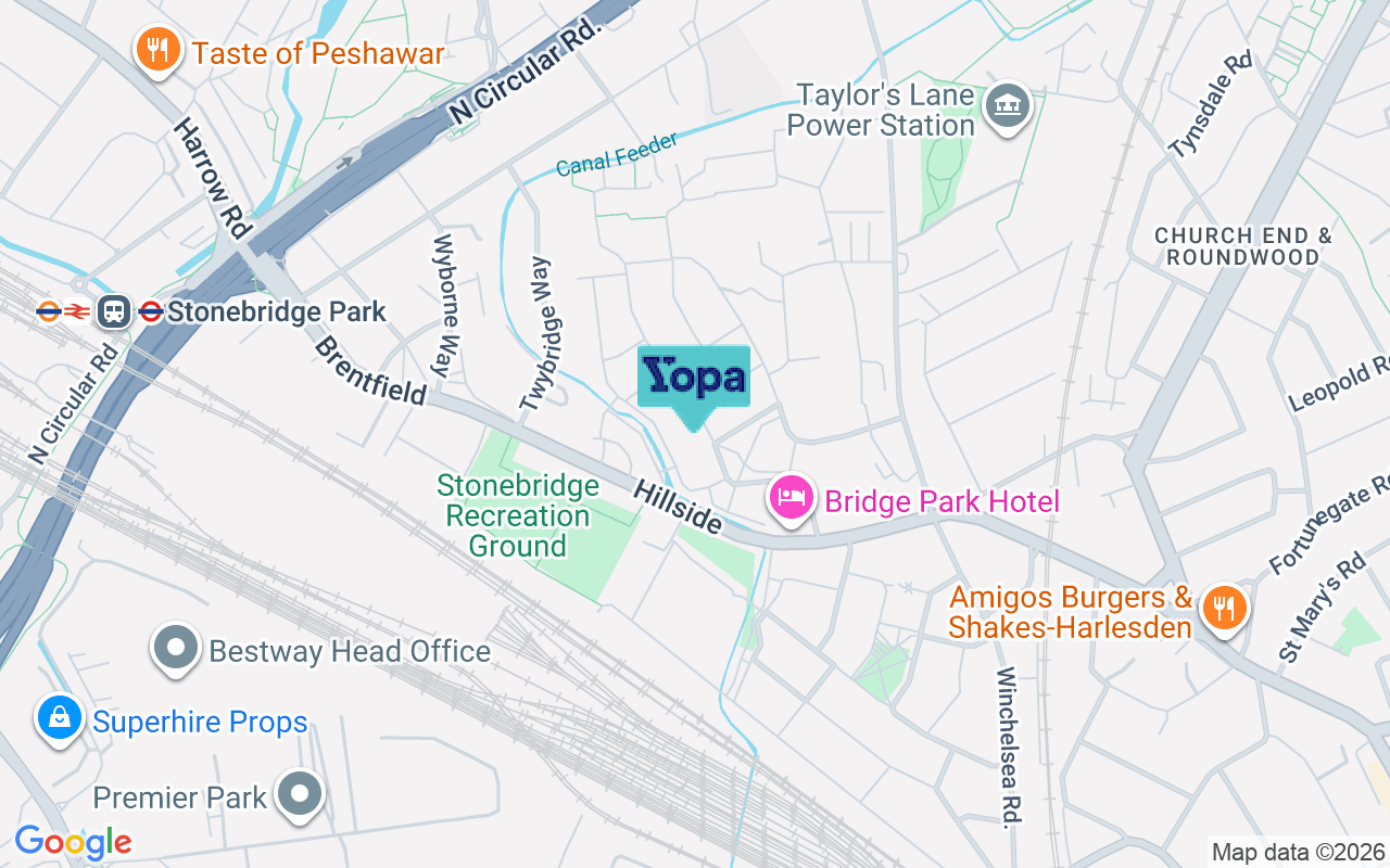 Map showing the location of NW10 8RY