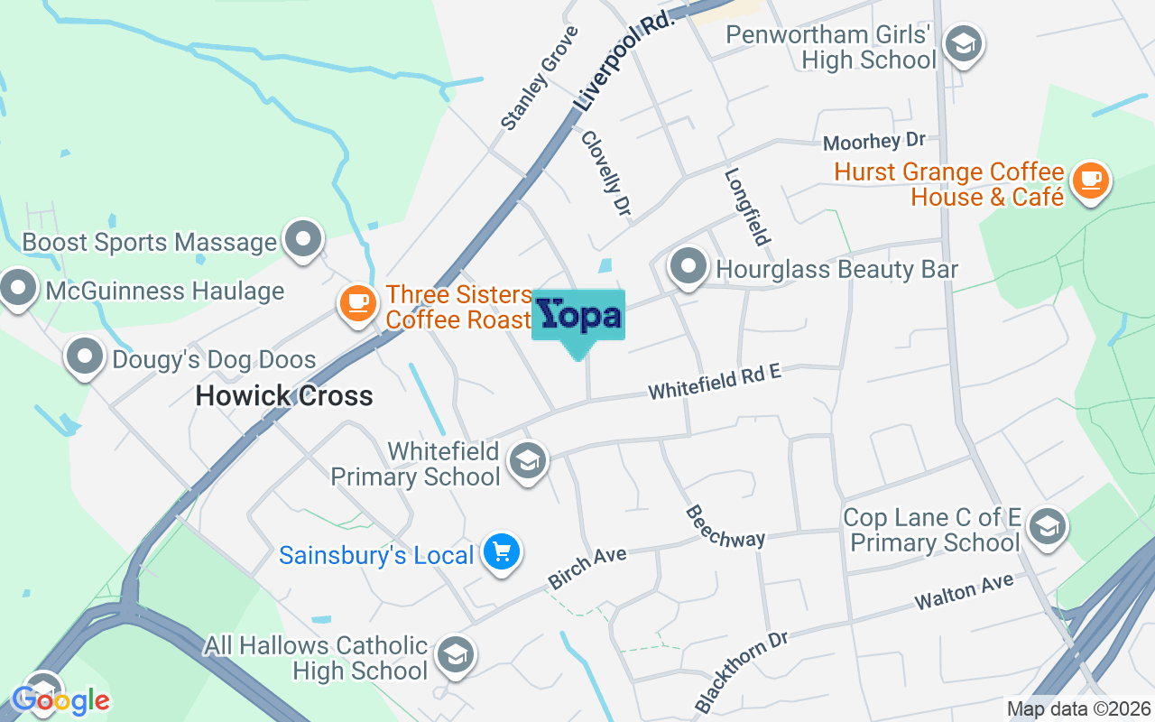 Map showing the location of PR1 0QS