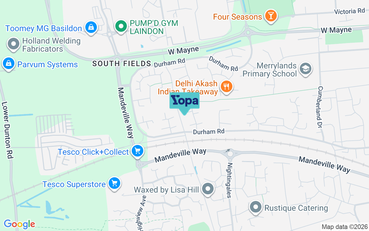 Map showing the location of SS15 6SF