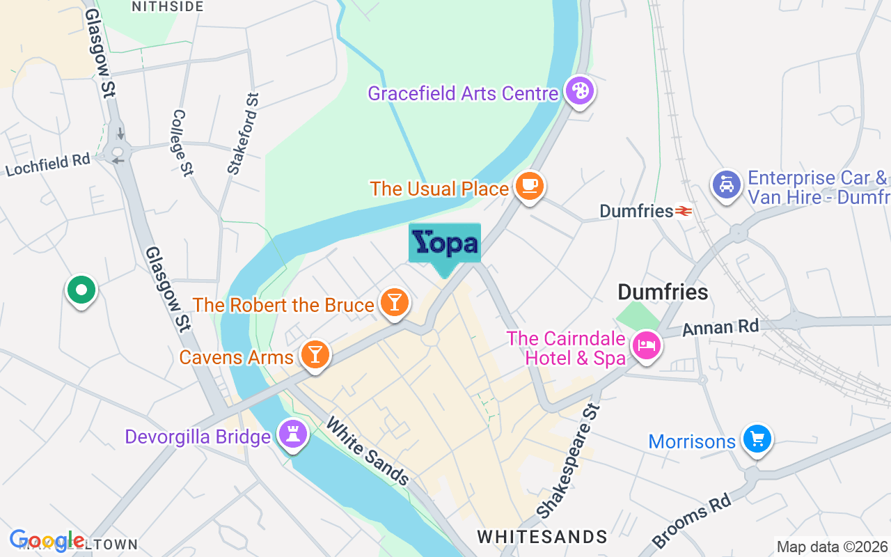 Map showing the location of DG1 1BU