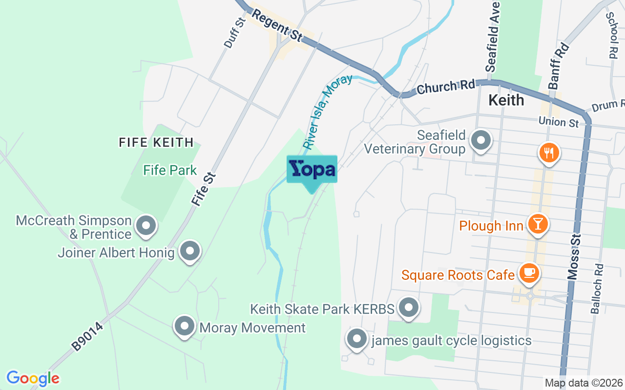 Map showing the location of AB55 5DQ