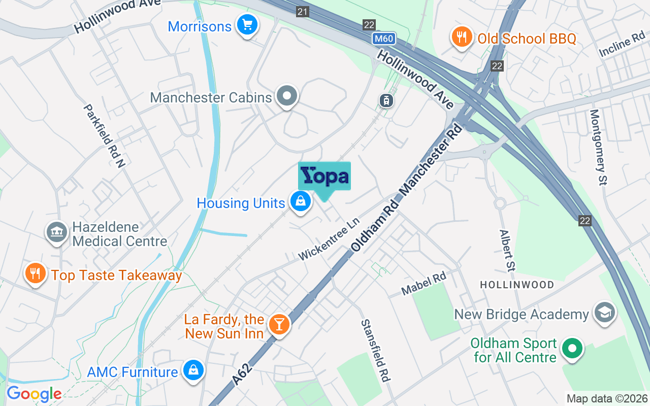 Map showing the location of M35 9AX