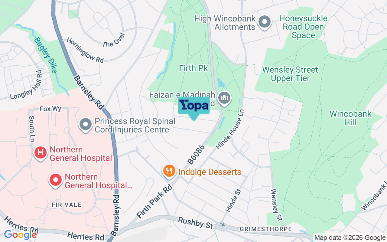 Map showing the location of S5 6WG