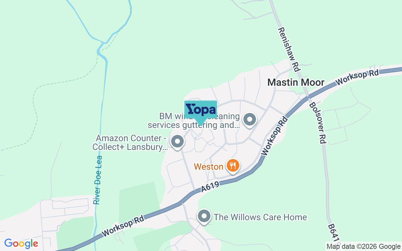 Map showing the location of S43 3FE