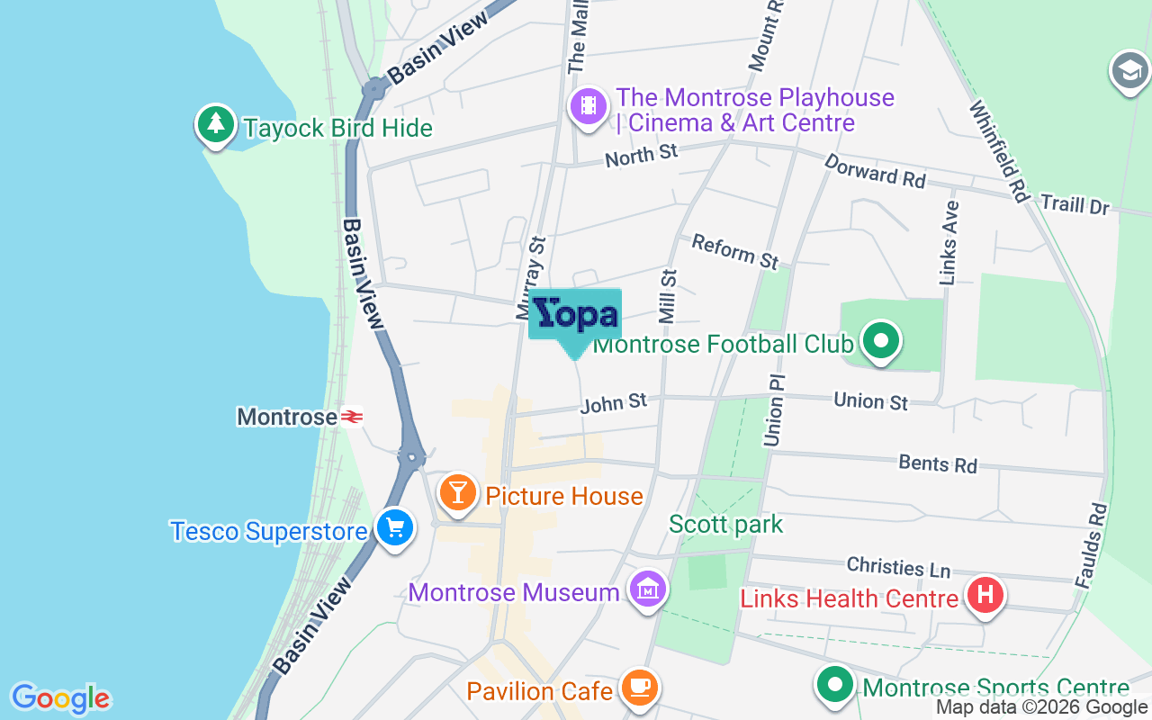 Map showing the location of DD10 8NB