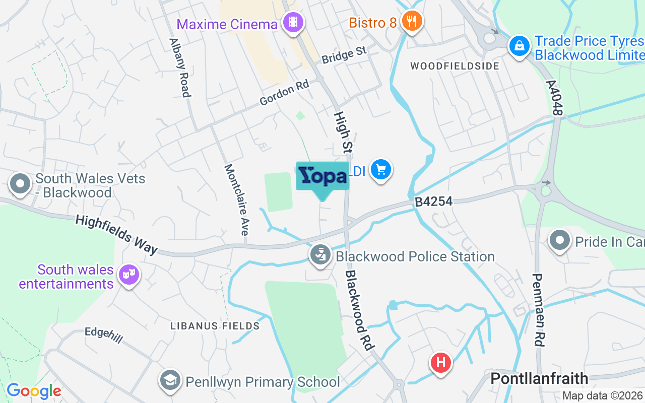 Map showing the location of NP12 1HE